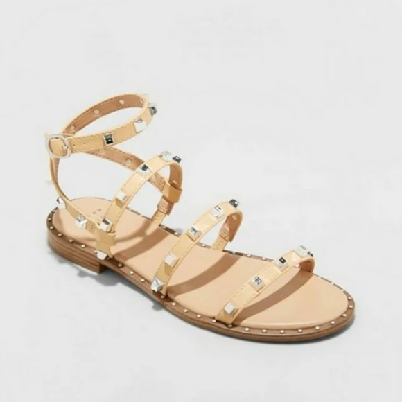 A New Day Studded Wraparound Strap Sandals - Picture 1 of 4